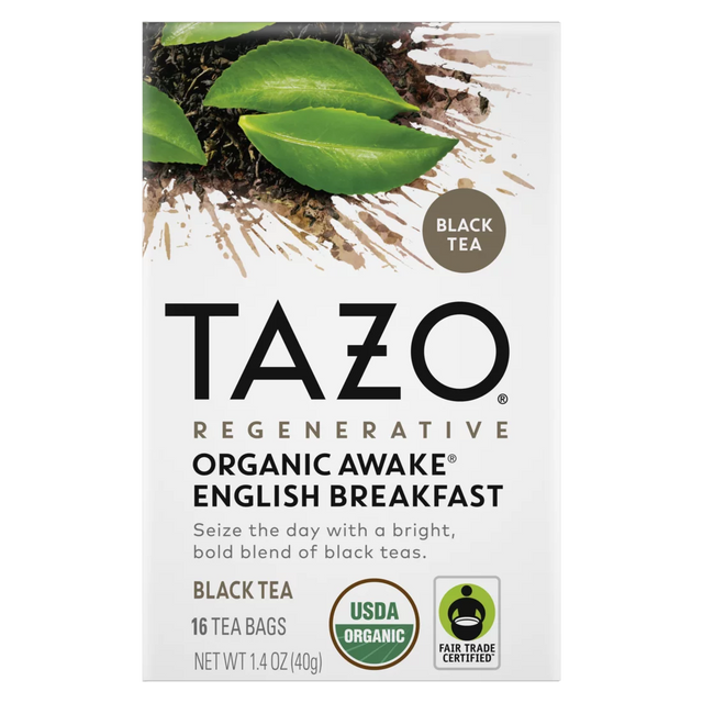 Tazo Tea Awake English Breakfast Black Tea, 16 Tea Bags (Pack of 6) - Cozy Farm 