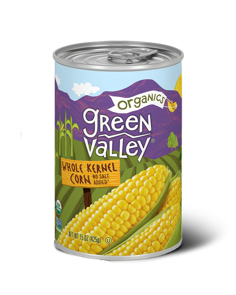 Green Valley Organics Whole Kernel Sweet Corn (Pack of 12 - 15 Oz) - Cozy Farm 