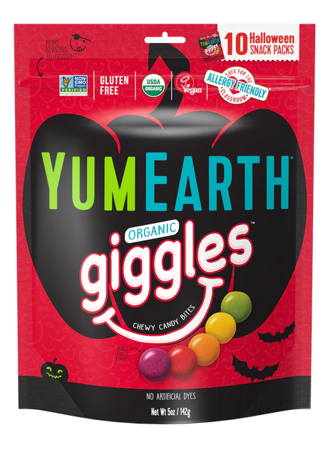 YumEarth Giggles Halloween Gummy Bears (Pack of 18 - 5 Oz) - Cozy Farm 