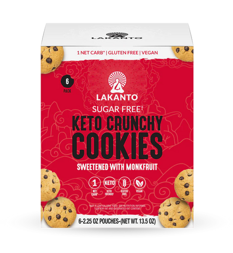 Lakanto Keto Crunchy Cookies, Pack of 8, 2.25 Oz Each - Cozy Farm 