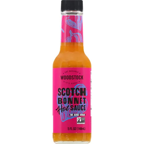 Woodstock Scotch Bonnet Hot Sauce (Pack of 12 - 5 Fl Oz) - Cozy Farm 