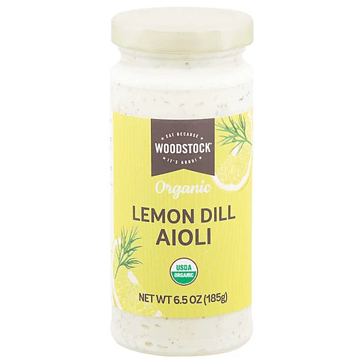 Woodstock Jrs Lemon Dill Aioli, Pack of 6 (6.5 Oz Jars) - Cozy Farm 