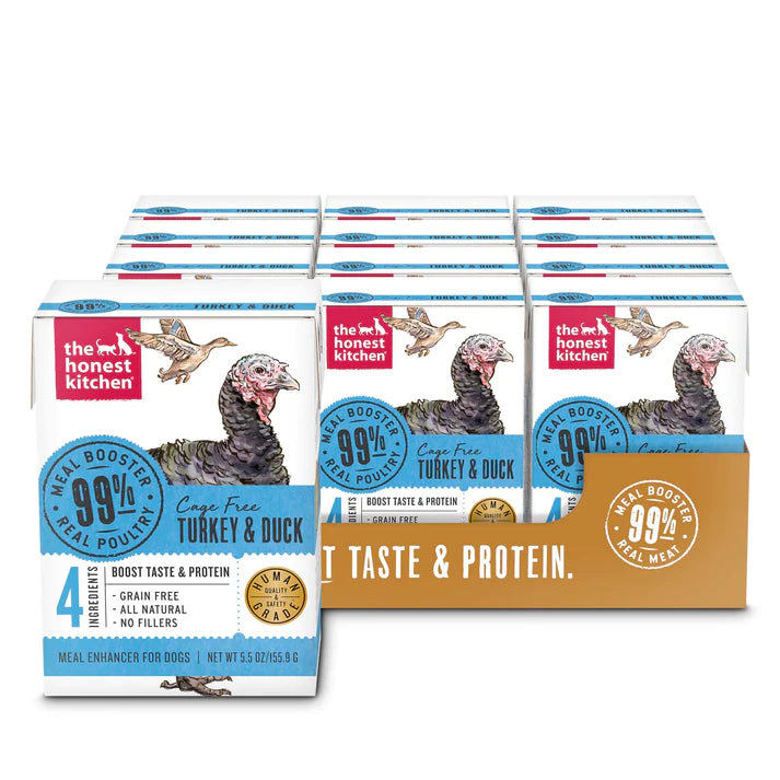 The Honest Kitchen - Dog Food Meal Boost 99% Turkey (Pack of 12 5.5 Oz) - Cozy Farm 
