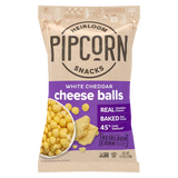 Pipcorn Cheese Balls: Crunchy White Cheddar Goodness in Convenient 4.5 oz Bags (Pack of 12) - Cozy Farm 